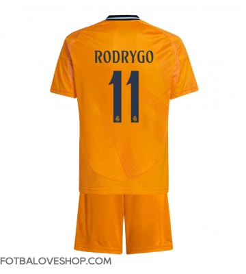 Real Madrid Rodrygo Goes #11 Dětské Venkovní Dres 2024-25 Krátký Rukáv (+ trenýrky)